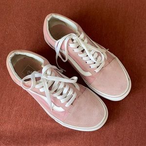Baby pink old school vans